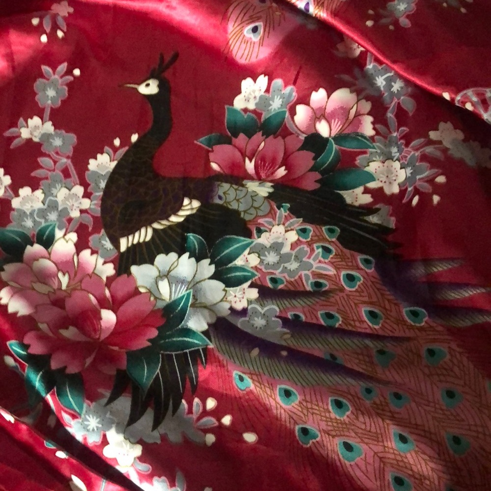 Kimono Style Satin Robe - Picture 3 of 3